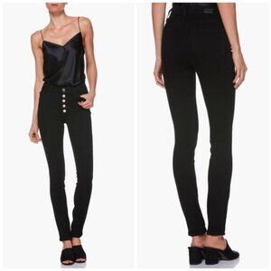 Paige Black Hoxton Ultra Skinny High Rise Button Fly Jeans Women's 32 Stretch